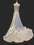 Sarah lace wedding dress back - with additional train